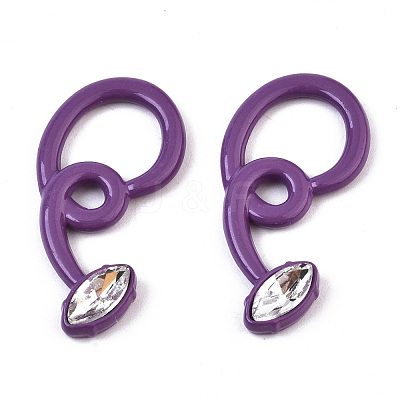 Spray Painted Alloy Pendants PALLOY-S132-225-RS-1