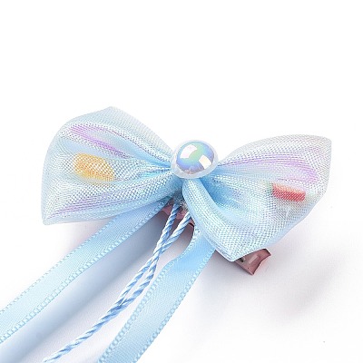 Bowknot Long Ribbon Alligator Hair Clip PHAR-D013-03D-1