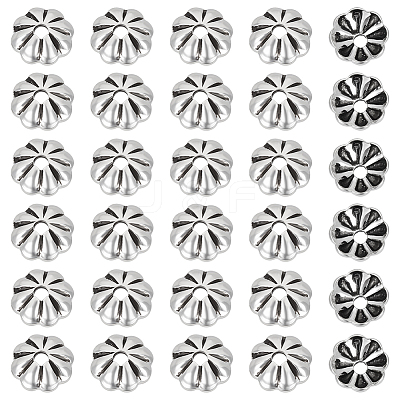30Pcs Retro 925 Sterling Silver Bead Caps STER-BC0004-11-1