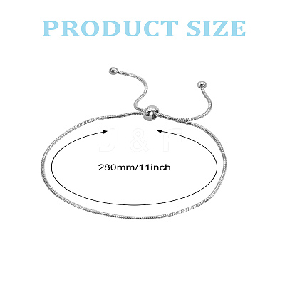 1Pc Stainless Steel Chain Anklet for Women AJEW-LP0006-48B-P-1