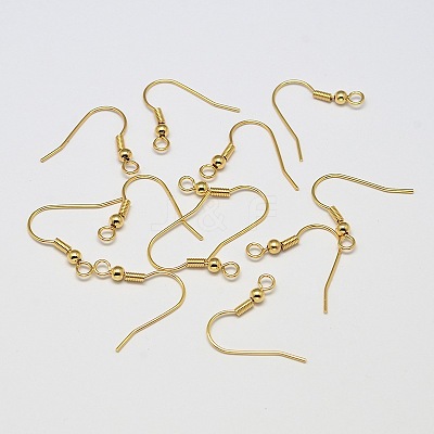 Brass Earring Hooks LS-X-KK-L137-03G-NR-1
