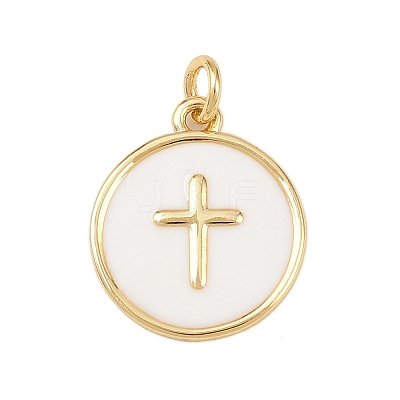 Brass Enamel Pendants KK-L251-02G-E-1