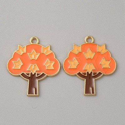 Thanksgiving Day Alloy Enamel Pendants ENAM-CJC0003-59G-1
