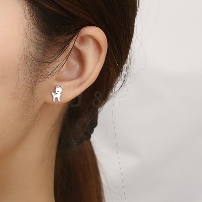 Non-Tarnish 304 Stainless Steel Stud Earrings for Women DL2638-2-1