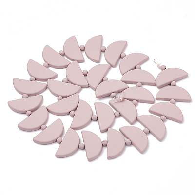 Rubberized Style Acrylic Beads MACR-T011-14D-1