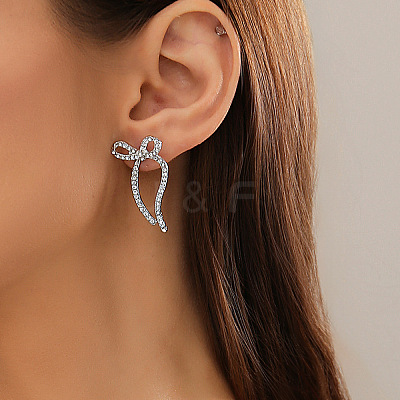 Bowknot Alloy Stud Earrings WGF38D2-08-1