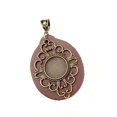 Alloy Pendant Cabochon Setting FIND-R043-01-1