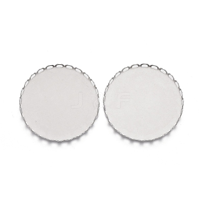 Tarnish Resistant 304 Stainless Steel Cabochon Settings STAS-P249-16B-P-1