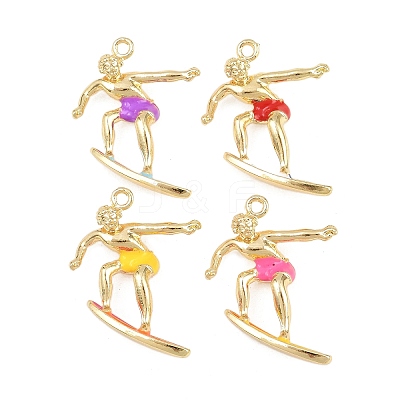 Alloy Enamel Pendants FIND-B062-11G-1