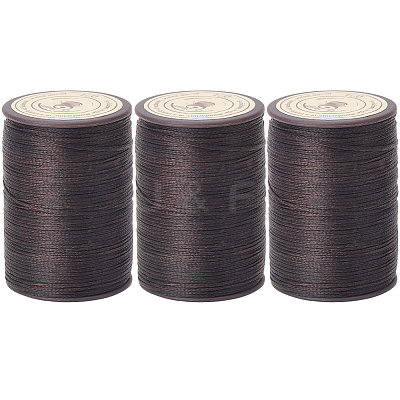 3 Rolls Flat Waxed Polyester Thread String YC-CL0001-02B-1
