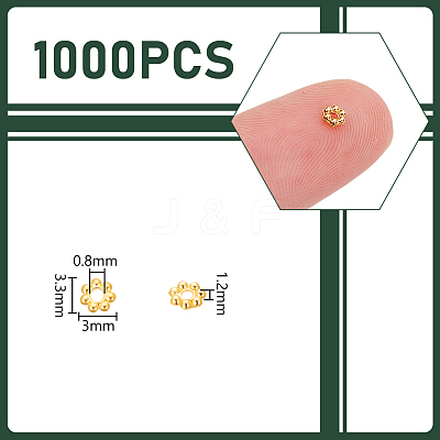 1000Pcs Tibetan Style Alloy Daisy Spacer Beads FIND-UN0004-20G-1