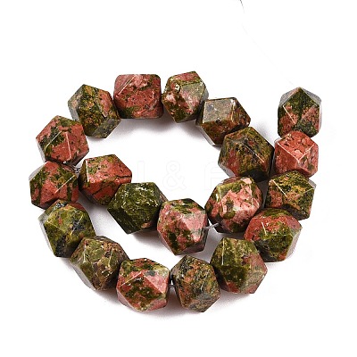 Natural Unakite Beads Strands G-T138-42-1