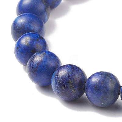 Natural Lapis Lazuli(Dyed) Stretch Bracelet BJEW-JB08748-02-1