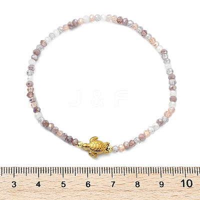 AB Color Plated Glass & 304 Stainless Steel Beaded Stretch Bracelets for Women BJEW-JB13923-1