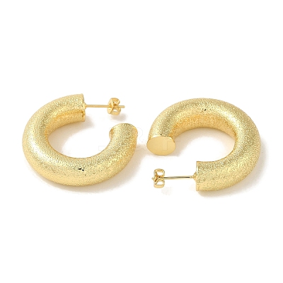 Rack Plating Texture Brass Stud Earrings EJEW-P272-04A-G-1