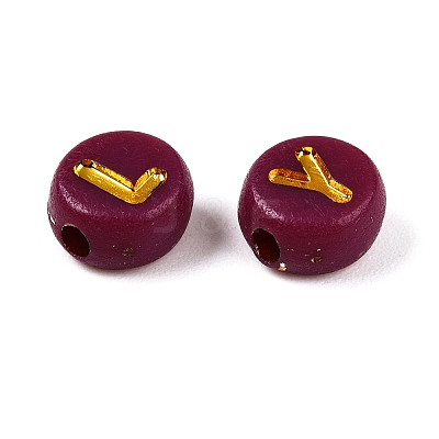 Plating Acrylic Beads PACR-T017-02B-1