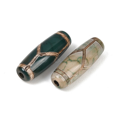 Tibetan Style dZi Beads TDZI-E004-59-1