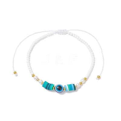 Glass Seed Beads Braided Bead Bracelets BJEW-MZ00211-02-1