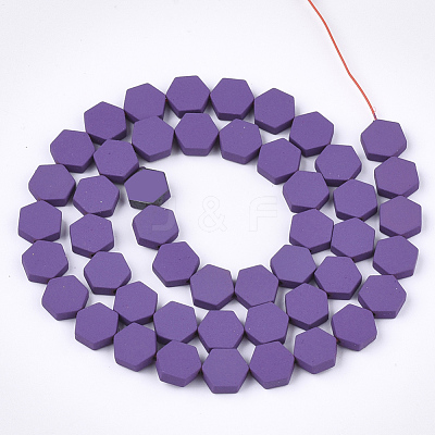Spray Painted Non-magnetic Synthetic Hematite Beads Strands G-T116-03C-15-1