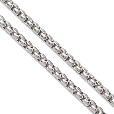 304 Stainless Steel Box Chain Bracelet Making AJEW-JB01505-1