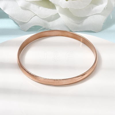 304 Stainless Steel Plain Bangles for Women Men BJEW-Z167-01M-01-1
