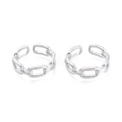 Brass Cuff Rings RJEW-F103-04-P-1