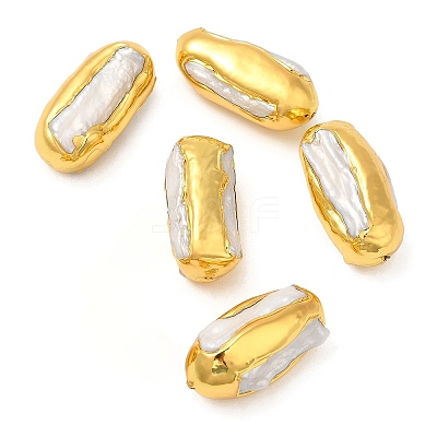 Baroque Style Natural Keshi Pearl Oval Beads KK-M251-09G-1