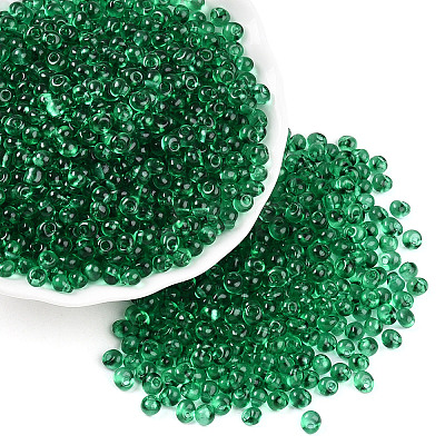 3/0 Baking Paint Glass Fringe Seed Beads SEED-A034-04I-1