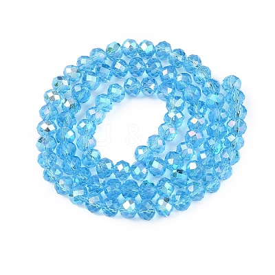 Electroplate Glass Beads Strands EGLA-A044-T6mm-L08-1