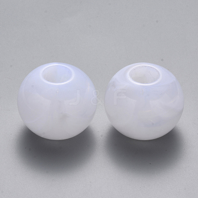 Acrylic Large Hole Beads OACR-R074-04F-1