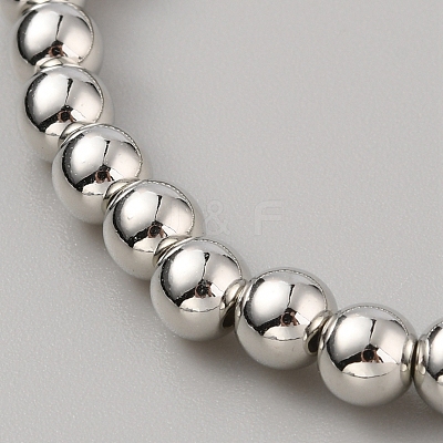 CCB Plastic Round Beaded Strech Bracelet BJEW-WH0023-03C-P-1