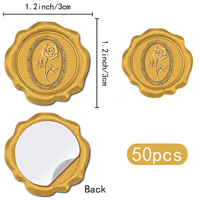 Adhesive Wax Seal Stickers DIY-CP0010-58B-1