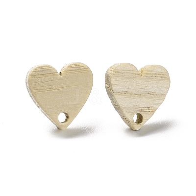 Ash Wood Stud Earring Findings EJEW-N017-011E-1