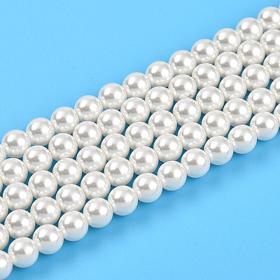 Baking Paint Pearlized Glass Pearl Bead Strands HY-N002-4mm-A11-1