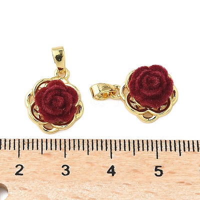 Brass Resin Pendants KK-B139-16G-01-1