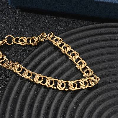 7MM 304 Stainless Steel Twisted Chain Bracelets SA-CBA2696-06G-1