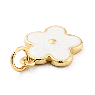 Rack Plating Brass Enamel Charms KK-G387-09G-1