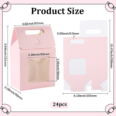 Rectangle Paper Gift Boxes with Clear Window CON-WH20003-02B-1