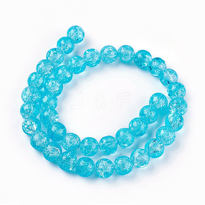 Crackle Glass Bead Strands X-CCG-E002-8mm-01-1
