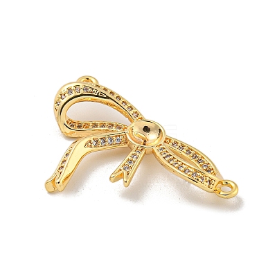 Rack Plating Brass Peg Bail Pendants Micro Pave Clear Cubic Zirconia KK-A214-13G-1