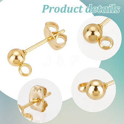 80Pcs 316 Surgical Stainless Steel Stud Earring Findings STAS-PH0005-22-1