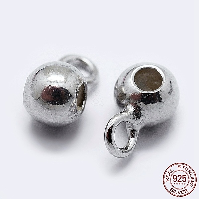 Anti-Tarnish Rhodium Plated 925 Sterling Silver Tube Bails LS-STER-K167-047B-P-1