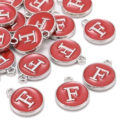 Platinum Plated Alloy Enamel Charms LS-ENAM-S118-03F-P-1