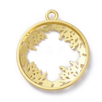 Zinc Alloy Open Back Bezel Pendants PALLOY-E577-20G-1