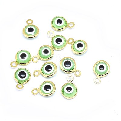 Handmade Evil Eye Lampwork Charms KK-F764-13G-03-1