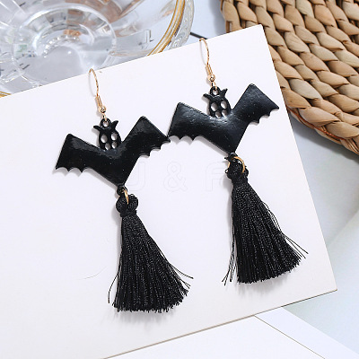 Halloween Theme Alloy Enamel Dangle Earrings FS-WG50C46-07-1