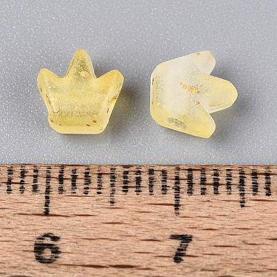 Frosted Transparent Acrylic Beads FACR-T009-01F-1