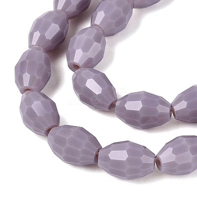 Opaque Solid Color Glass Beads Strands GLAA-N071-01A-C10-1