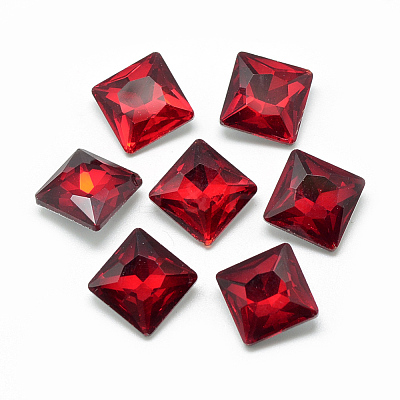Pointed Back Glass Rhinestone Cabochons RGLA-T027-10x10mm-05-1