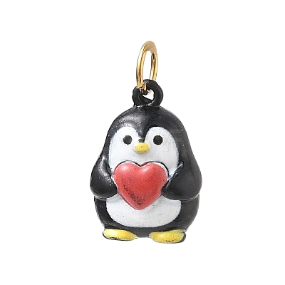 Valentine's Day 304 Stainless Steel Enamel Pendants SA-CBA08A6-07C-G-1